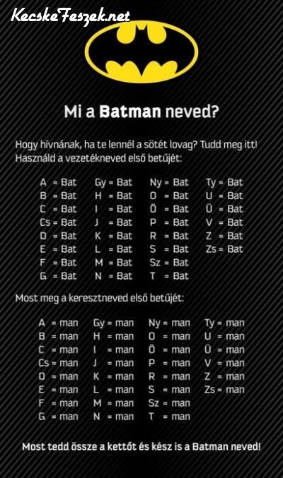 Mi a Batman neved?