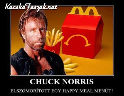 Chuck Norris s a happy meal men