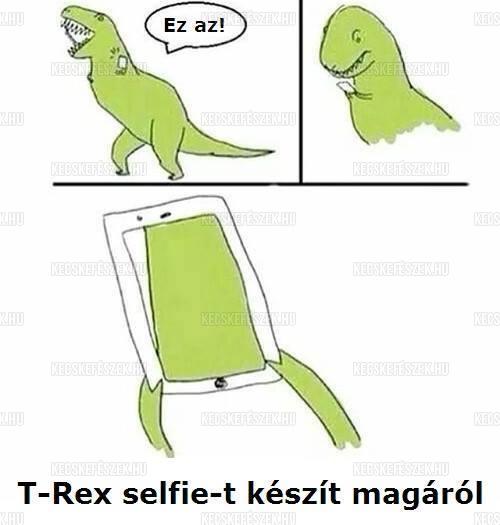 T-Rex s a selfie
