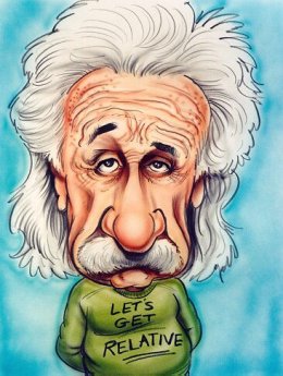 Einstein karikatra